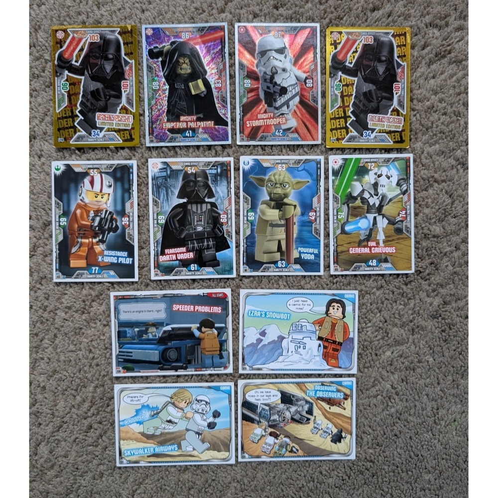 Lego Star‎ Wars Card Collection Lot of 12 Rare Darth Vader Emperor Palpatine